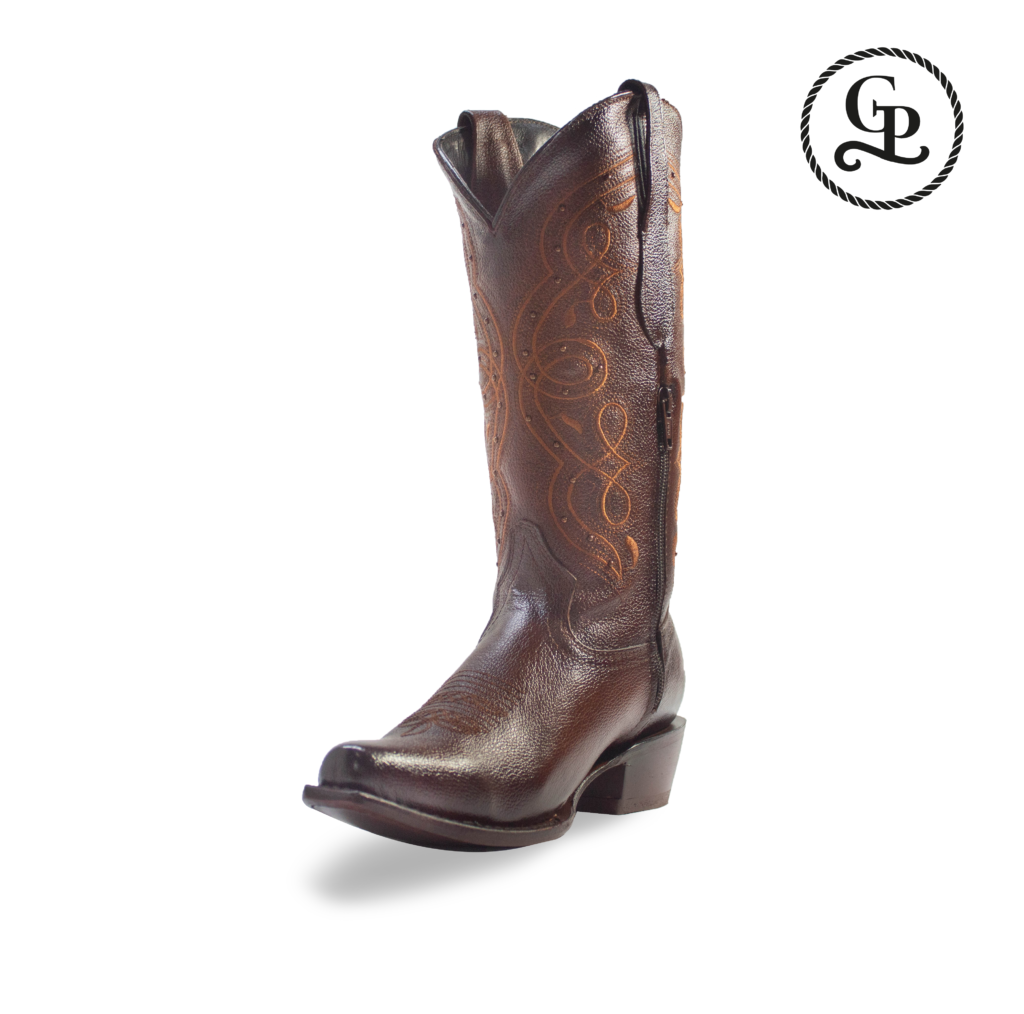 Bota para dama estilo fanny corta piel vacuno