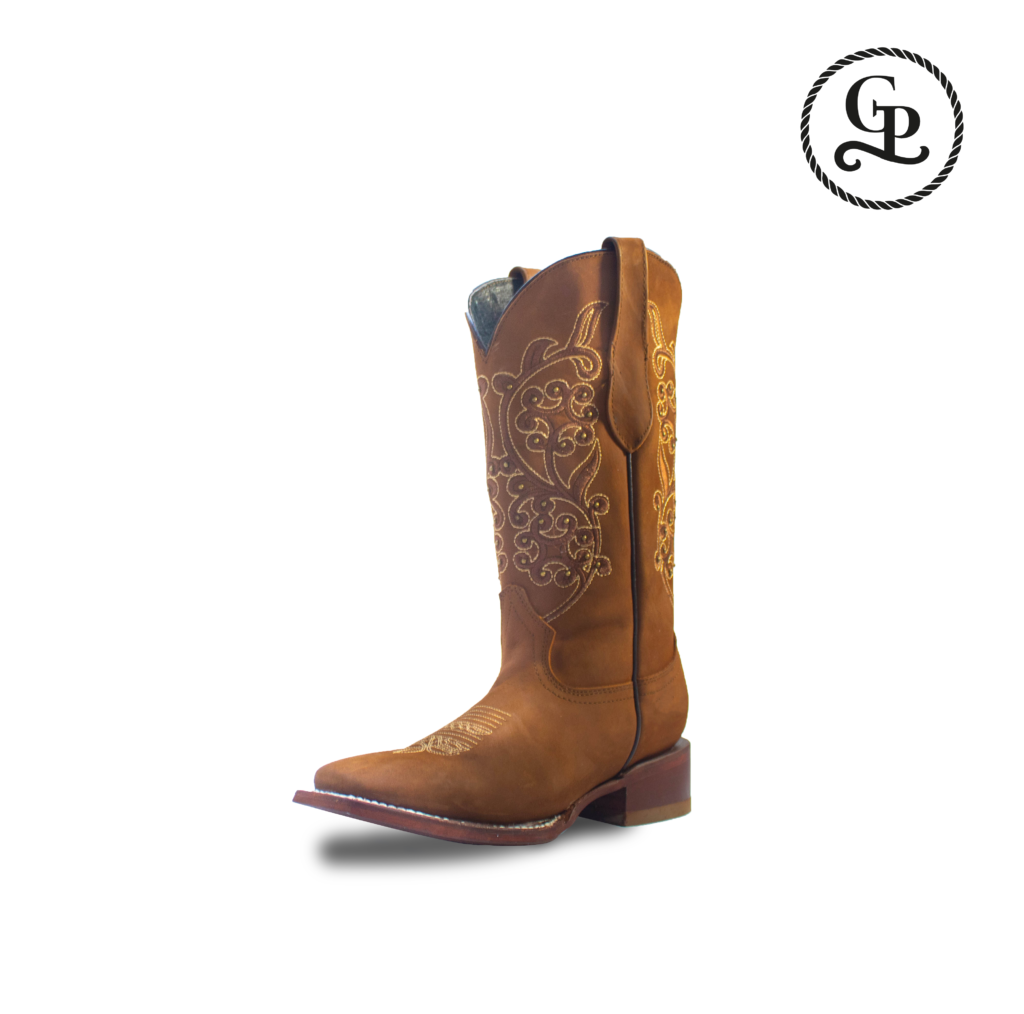 Bota para dama estilo margarita estilo bulldog piel vacuno nobuck