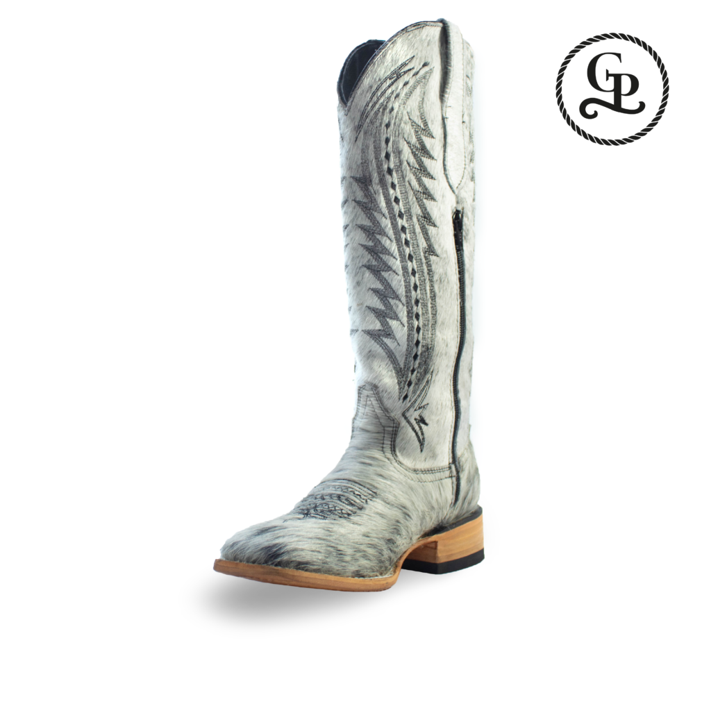 Bota para dama estilo mediana horma bulldog piel pelo vacuno