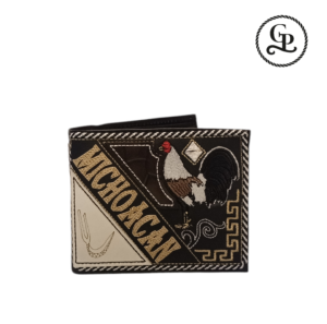 Cartera para caballero Michoacán Gallo color negro