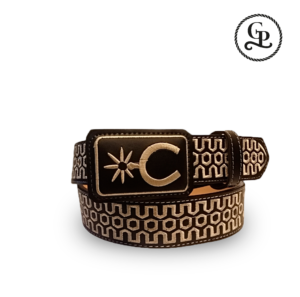 cinturon piteado caballero_01_01 Cinturón para caballero piteado replica figura espuela color negro