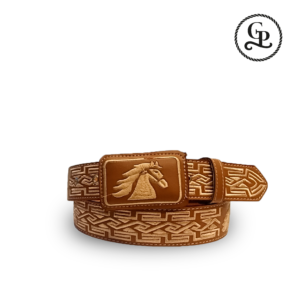 cinturon piteado caballero_04_01 Cinturón para caballero piteado replica figura Caballo color negro