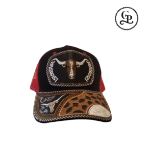 g-02-01-01 Gorra vaquera galaneada con craneo color negro