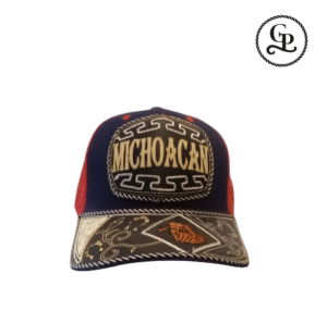 g-04-01-01 Gorra vaquera galaneada Michoacán toro color azul marino