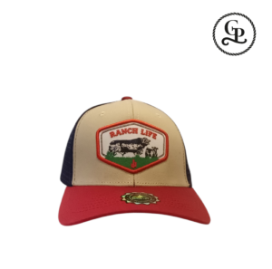 Gorra vaquera Ranch life toro vaca color beige