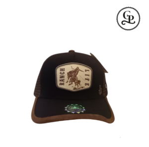 Gorra vaquera Ranch life bronco color negro