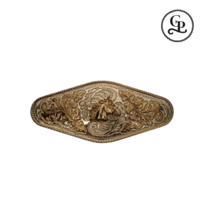 h-01-01-01 Hebilla unisex modelo mariachi caballo color oro