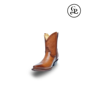 Bota vaquera para dama estilo 1005 piel floter borrego, color miel